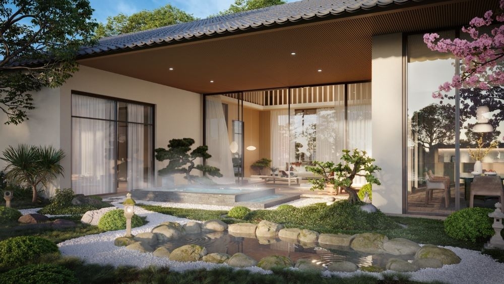 Mỗi căn biệt thự Onsen Villas tại Ecovillage đều sở hữu 1 bể khoáng nóng