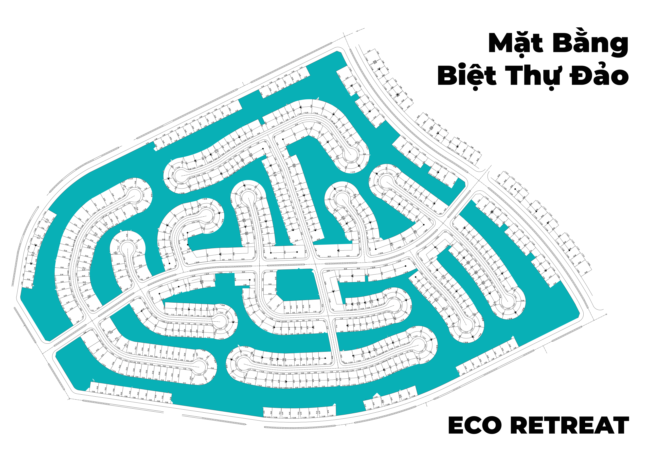 Mặt bằng biệt thự đảo Eco Retreat