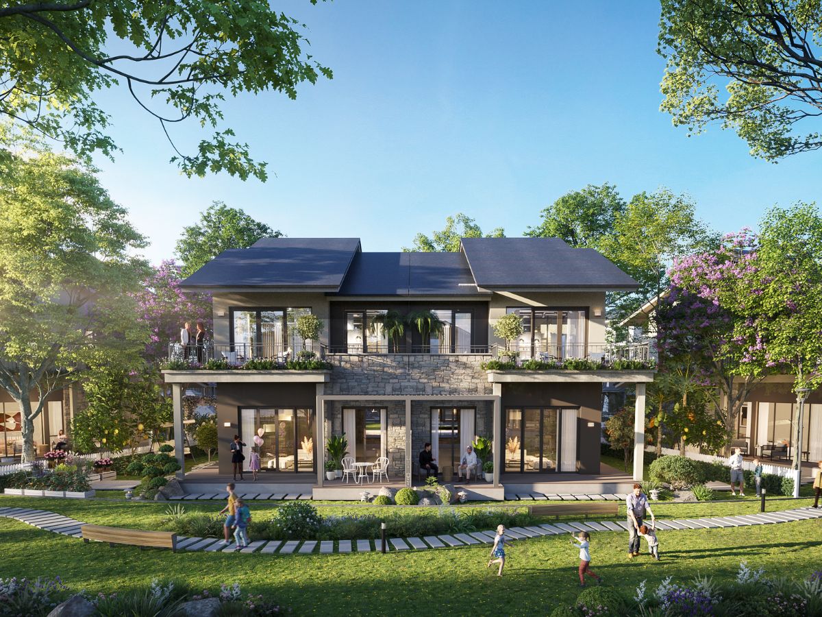 Park Villa tại phân khu mùa thu được thiết kế theo phong cách Morden Zen tối giản