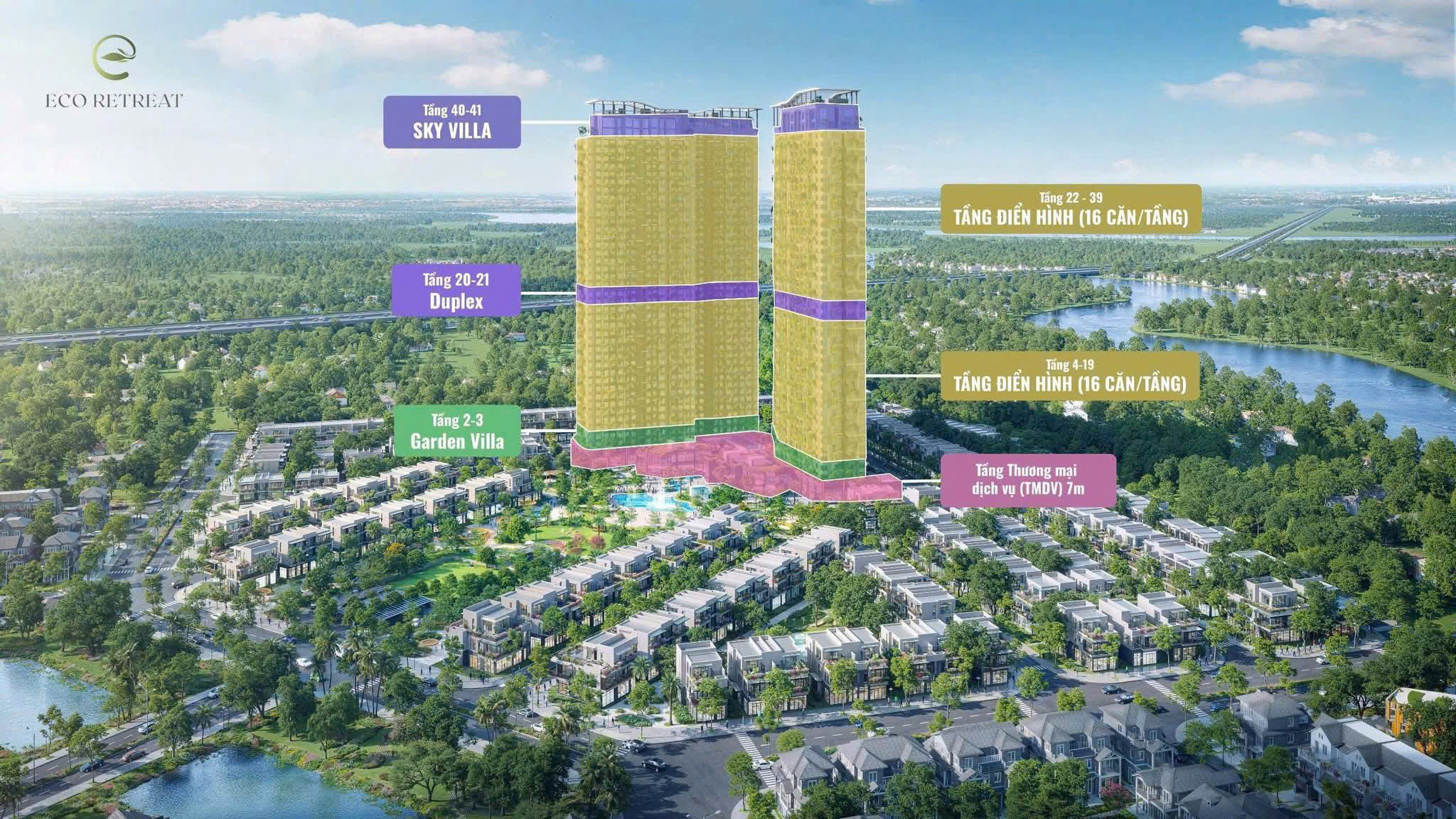 Chi tiết mặt bằng căn hộ Sky Retreat