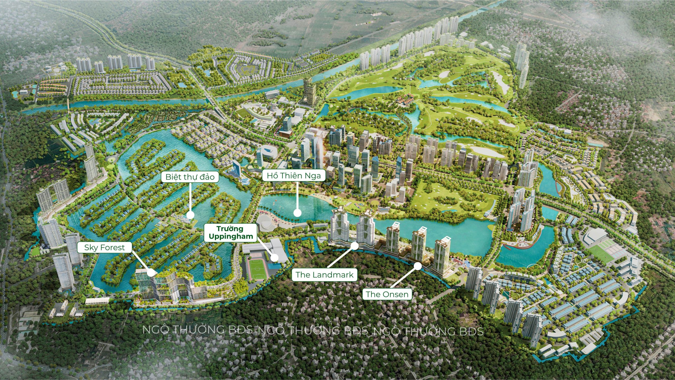 Vị trí trường Uppingham tại KĐT Ecopark