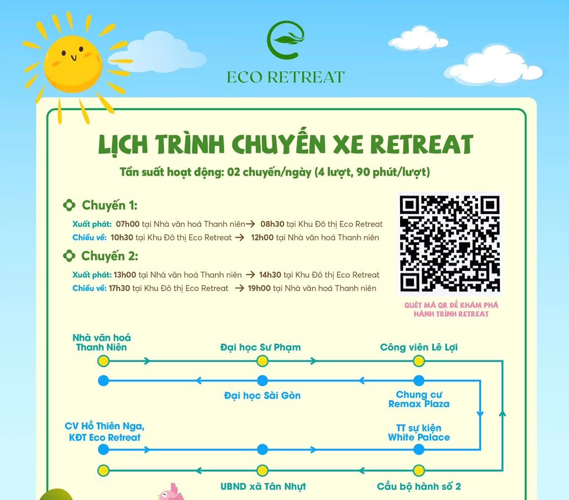 Chi tiết lộ trình tuyến Bus từ TP.HCM đến Eco Retreat